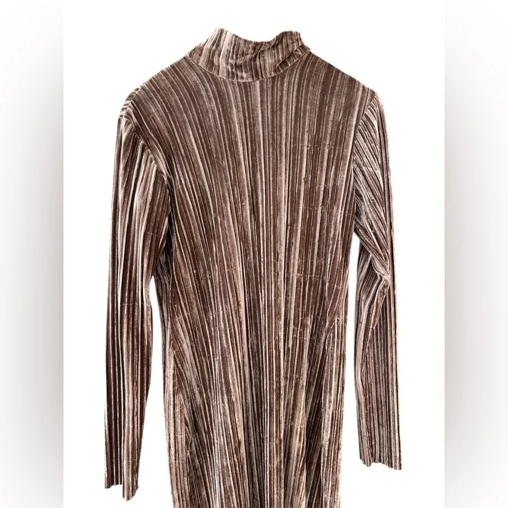 Sabina Musayev Women’s Lattice Velour Turtleneck  Dress - Picture 9 of 14